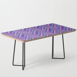 Knitted Textured Pattern Purple Coffee Table