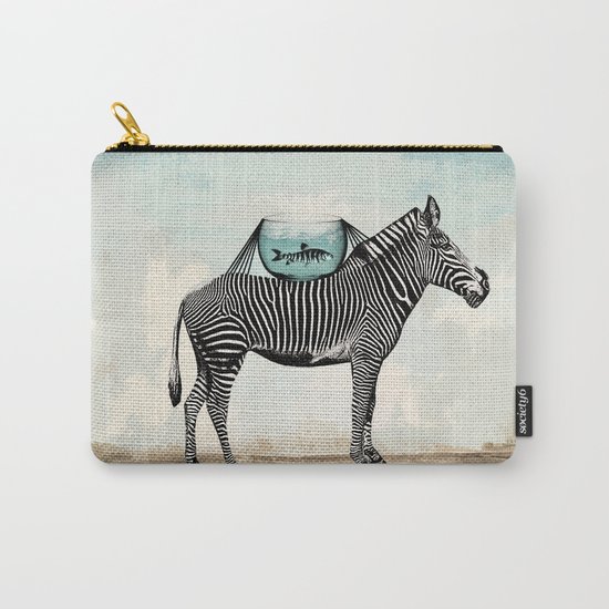 Zebra Friends Travelling the World Carry-All Pouch
