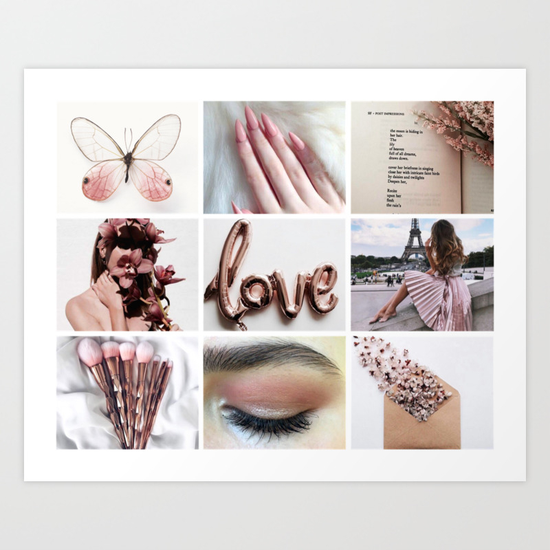 Pale Rose Gold Moodboard Art Print By Scorpioelxse Society6 1000 x 1000 jpeg 289 кб. pale rose gold moodboard art print by scorpioelxse