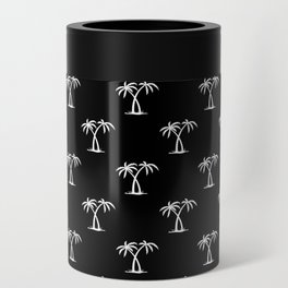 Black And White Palm Trees Pattern Can Cooler