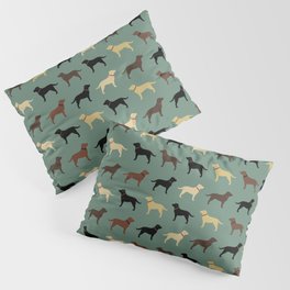 Labrador Retriever Dog Silhouettes Pattern Pillow Sham