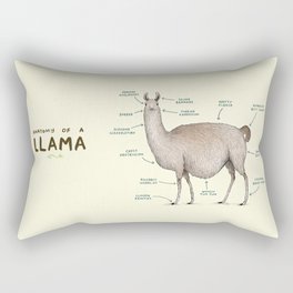Anatomy of a Llama Rectangular Pillow