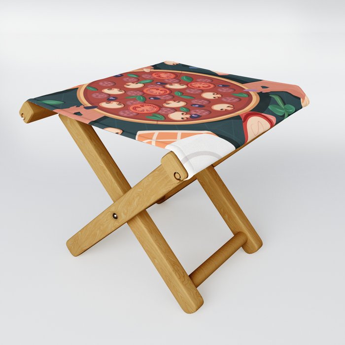 Sharing pizza Folding Stool