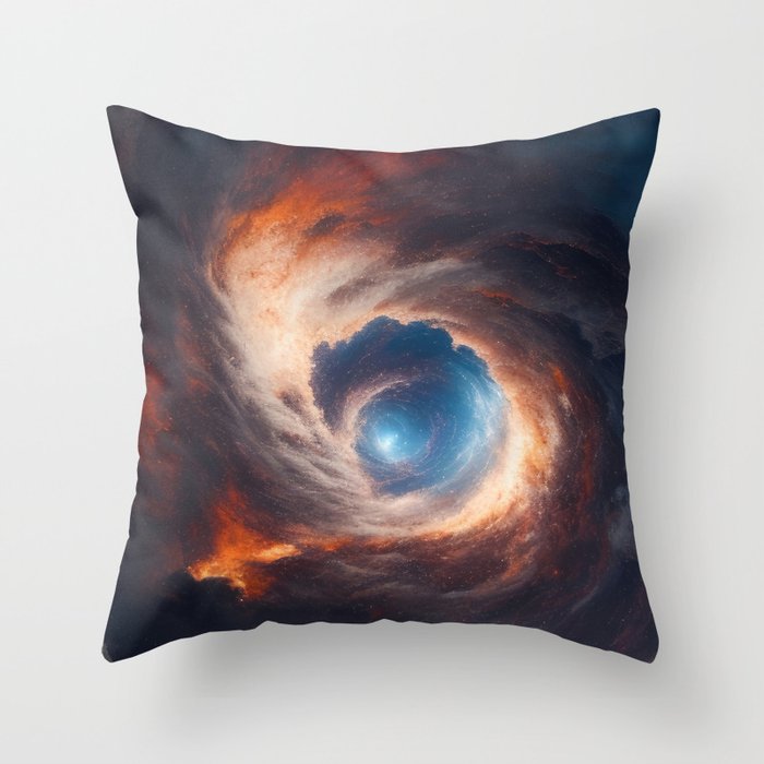 Abstract Nebula Universe Interstellar Storm Throw Pillow