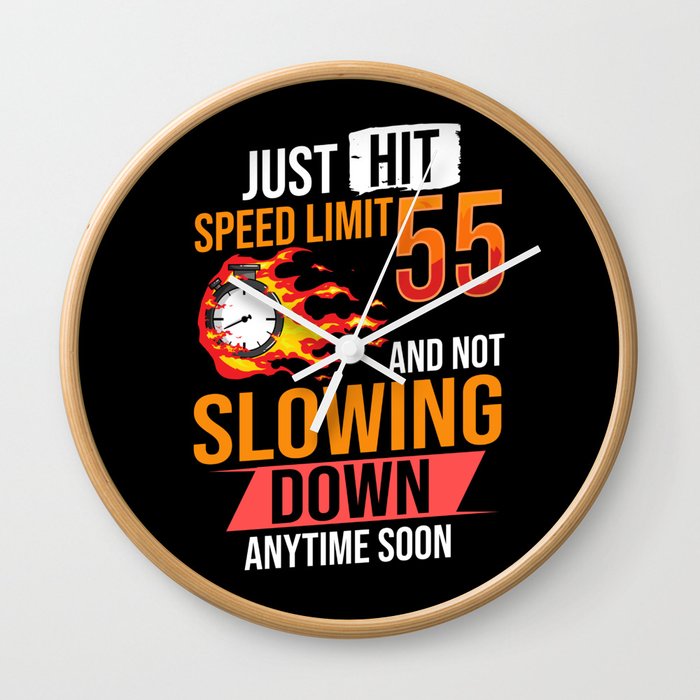 Speed Limit Sign Race Car Racer Street Racing Wall Clock