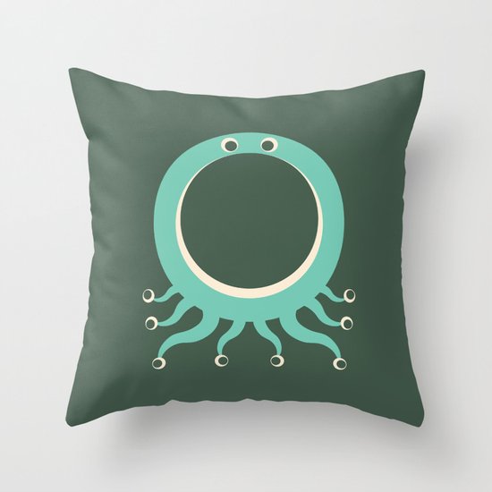 Letter O // Animal Alphabet // Octopus Throw Pillow