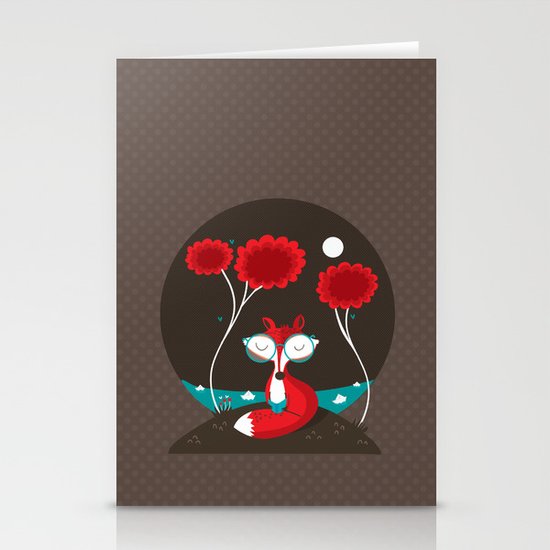 About a red fox Stationery Cards