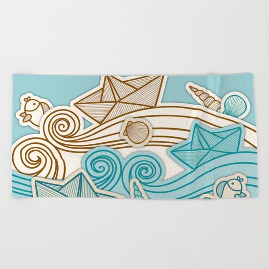 Beach fish sea Beach Towel