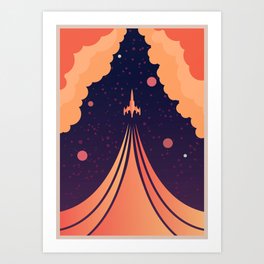 Escape to the stars Art Print