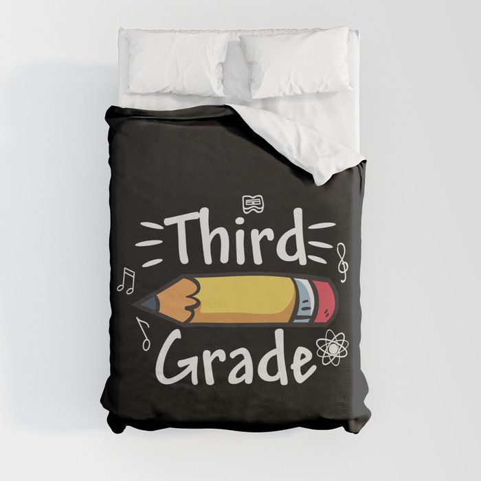 Third Grade Pencil Duvet Cover