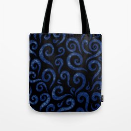 Blue Swirls Pattern Tote Bag