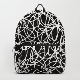 Abstract #4 Black and White Backpack