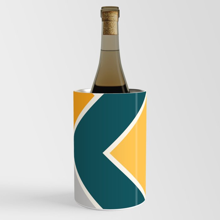 Navy blue arrow with colorful triangles Wine Chiller