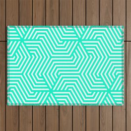 Sea green (Crayola) - heavenly - Minimal Vector Seamless Pattern Outdoor Rug