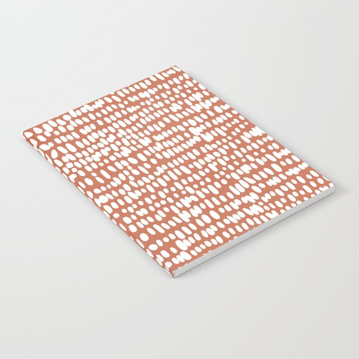 Spotted Preppy Dots Abstract in Terracotta Notebook