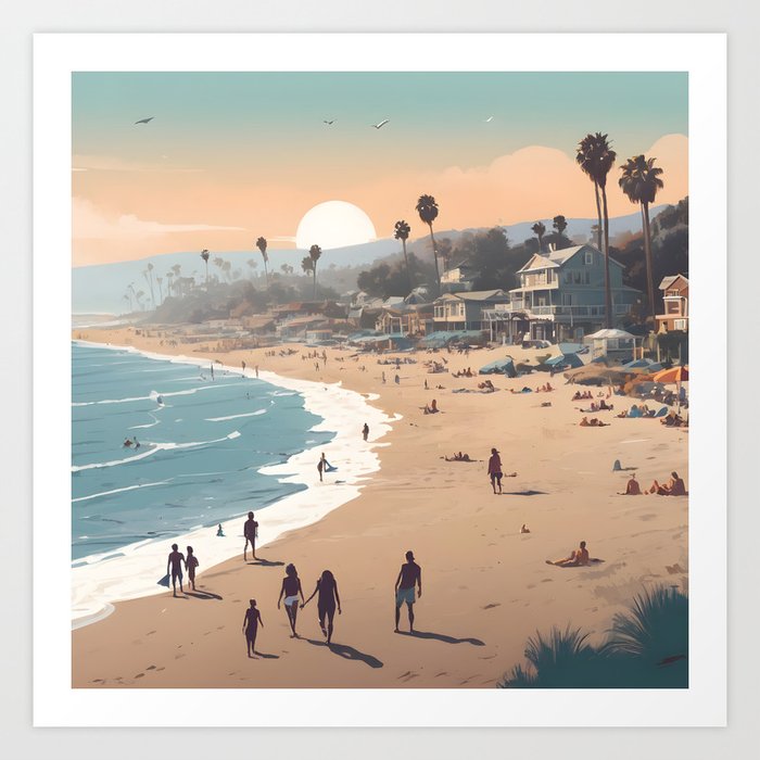 California Beach serie 3 Art Print