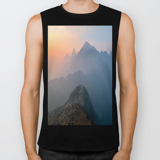 Pastel sunset peak Biker Tank