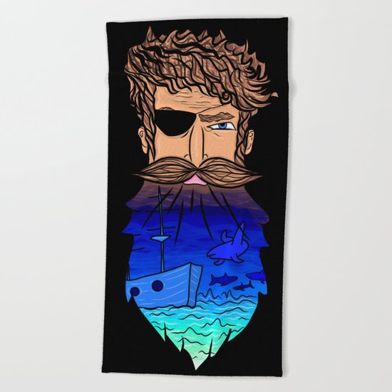 If This Beard Could Talk, Hair Series Beach Towel