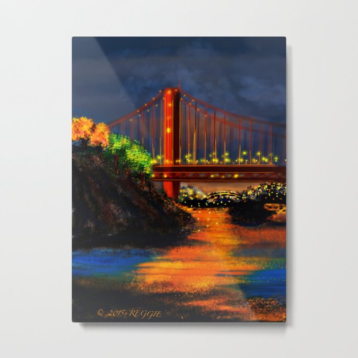 Night San Francisco Bridge  Metal Print