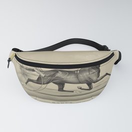 R.B. Conkling's bay gelding Rarus, the King of Trotters - driven by John Splan, Vintage Print Fanny Pack