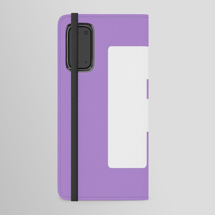P (White & Lavender Letter) Android Wallet Case