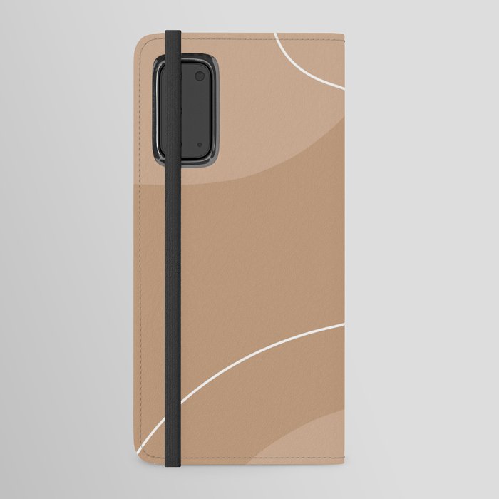 Minimal Neutral Swirl Android Wallet Case