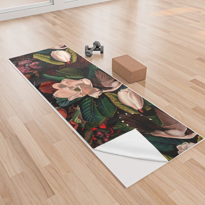 FLORAL AND BIRDS XIV Yoga Towel