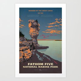 Fathom Five National Park Poster (Flowerpot Island) Art Print