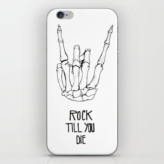 Rock till you die iPhone Skin