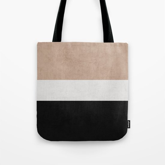 classic - natural, cream and black Tote Bag