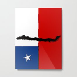 Chilean Flag with Map of Chile Metal Print | Graphicdesign, Atacama, Chilean, Santiago, Desert, Lagunasanrafael, Tierradelfuego, Mountains, Andesmountains, Havocgirl 