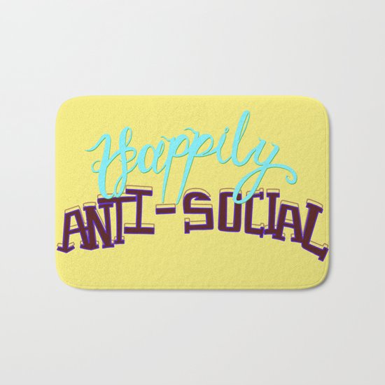 Happily Anti-social Bath Mat
