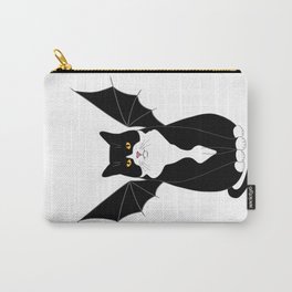 Halloween Bat Cat Carry-All Pouch | Tuxedocat, Halloween, Batcat, Catbatwings, Catbat, Graphicdesign, Cat, Vampire, Illustration, Bat 