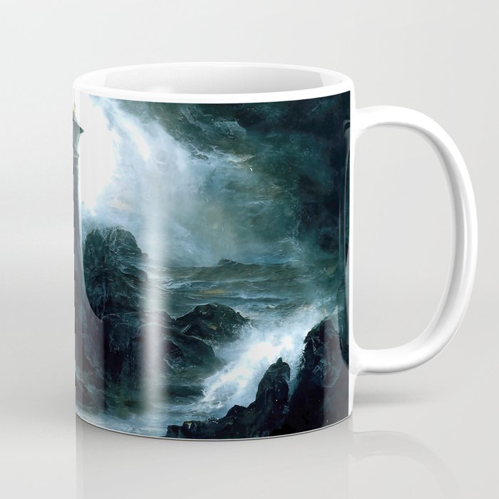 A lighthouse in the storm Coffee Mug