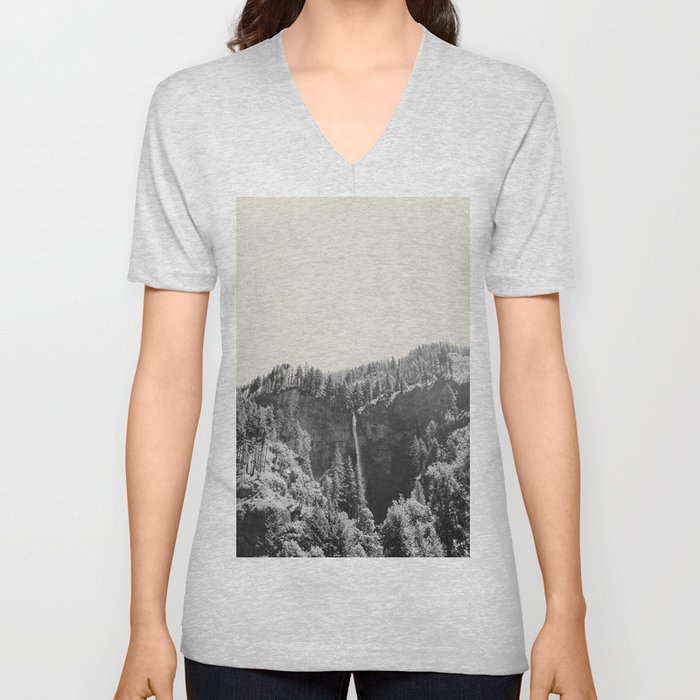 Multnomah Falls III V Neck T Shirt