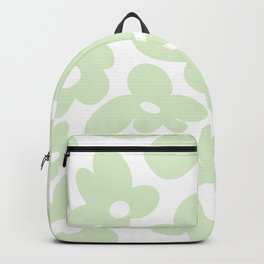 retro flowers / green Backpack