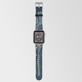 Klimt flower dark blue Apple Watch Band