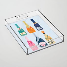 Champagne Bottles - Blue Ver. Acrylic Tray