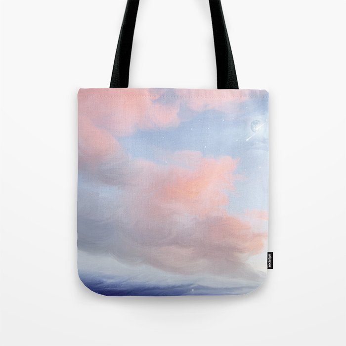 Walking through the clouds Tote Bag