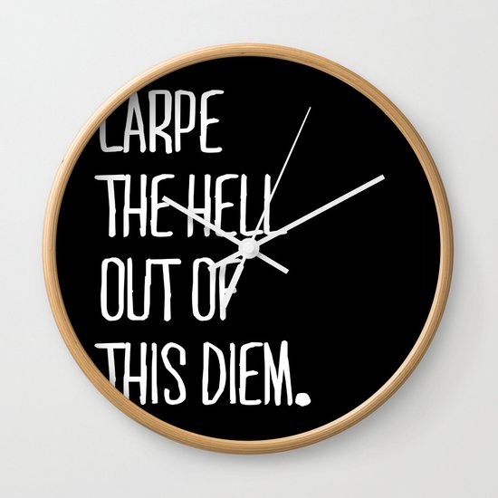 Carpe Diem ///www.pencilmeinstationery.com Wall Clock