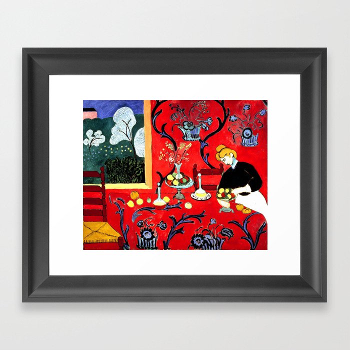 Matisse - The Dessert, Harmony in Red, 1908 Artwork Framed Art Print