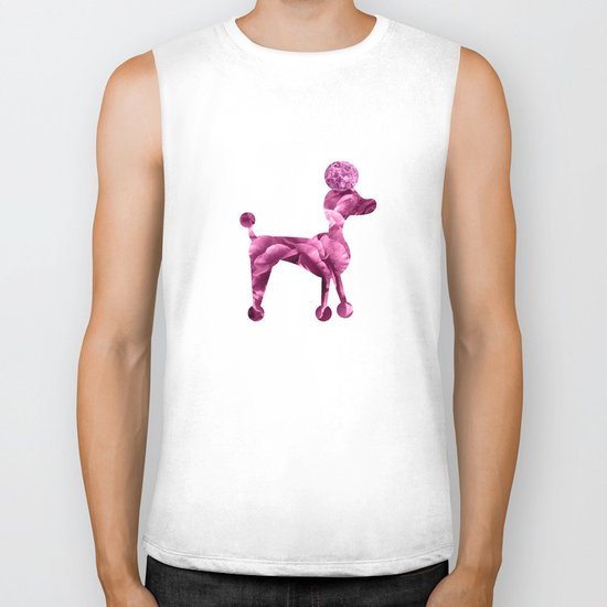 pink poodle Biker Tank