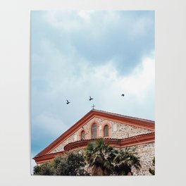 Church in Istanbul | Cloudy Sky | Travel Photography Poster
