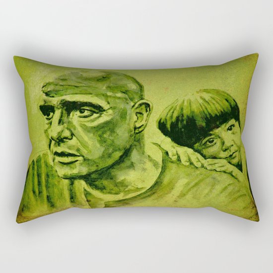 Marlon Brando and the girl Rectangular Pillow