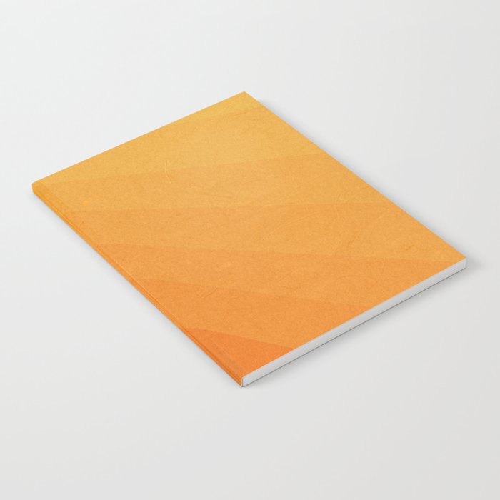 Shades of Sun - Line Gradient Pattern between Light Orange and Pale Orange Notebook