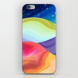 Starry Night Abstract Landscape iPhone Skin