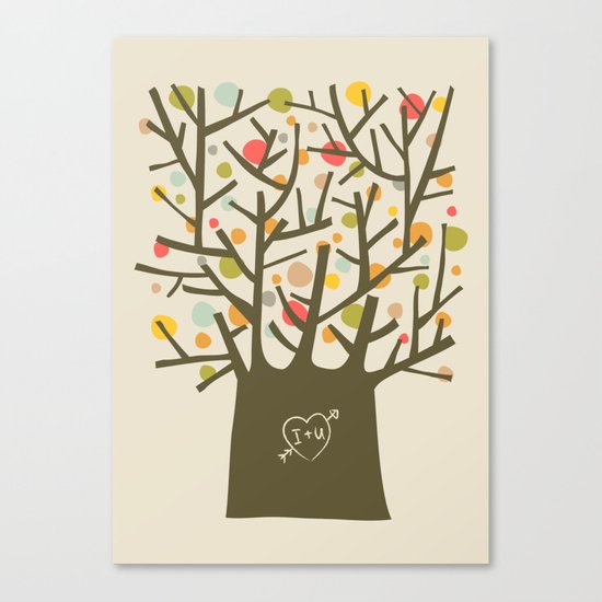 The "I love you" tree Canvas Print