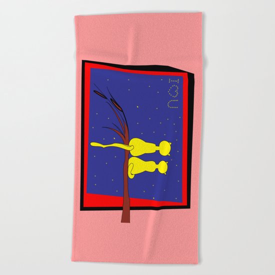 love and cats Beach Towel