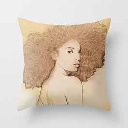Afro Queen Throw Pillow