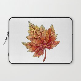 Red Leaf Mandala Laptop Sleeve